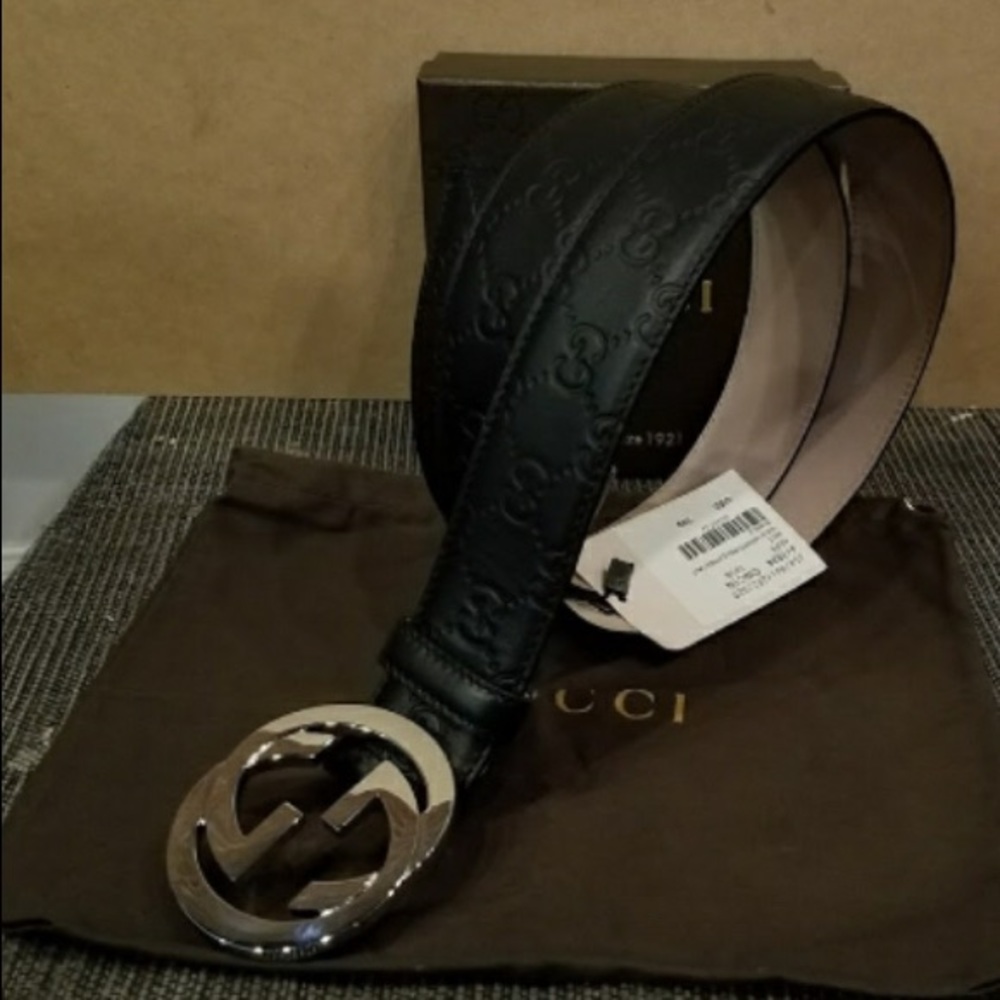 🔥NEW Gucci Black Signature Supreme Belt🔥